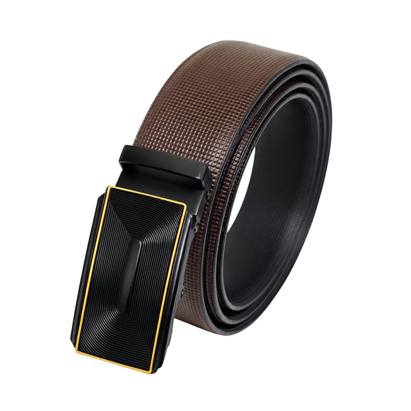 Mens Genuine Leather Belt | 2 in 1 Reversible (Brown & Black) (1 Pc.) - NEXVIOR