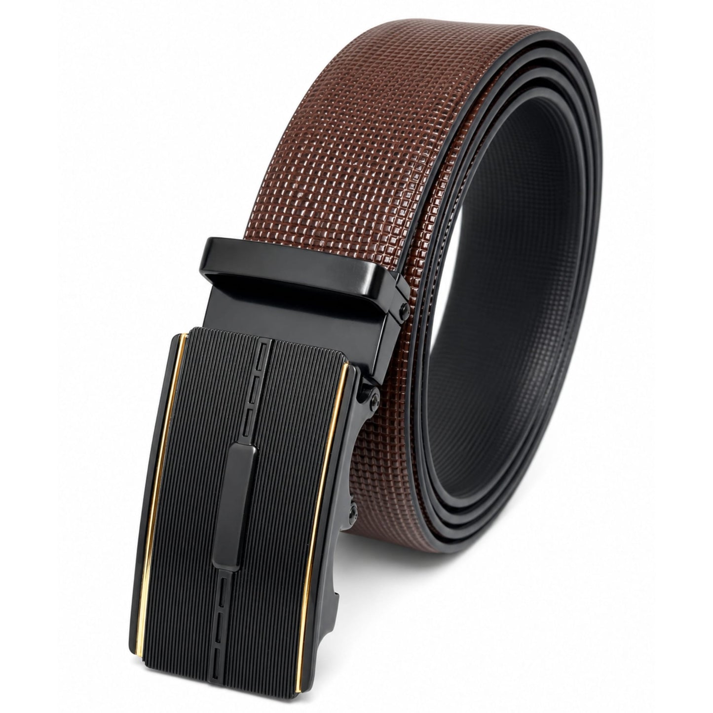 THE MEN THING Leather Belts Mens Genuine Leather Belt | 2 in 1 Reversible (Brown & Black) (1 Pc.) - NEXVIOR