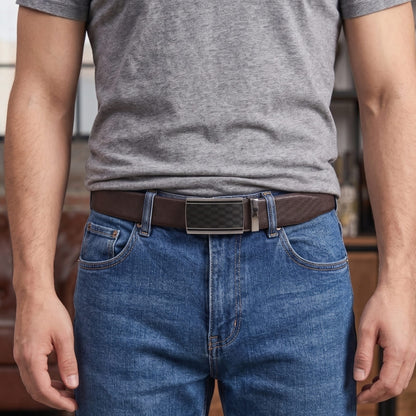 THE MEN THING Leather Belts Mens Genuine Leather Belt | 2 in 1 Reversible (Brown & Black) (1 Pc.) - NEXVIOR-ARKON
