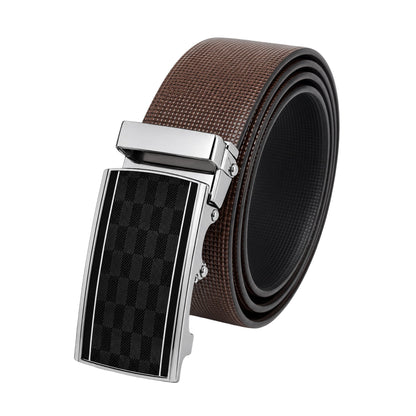THE MEN THING Leather Belts Mens Genuine Leather Belt | 2 in 1 Reversible (Brown & Black) (1 Pc.) - NEXVIOR-ARKON