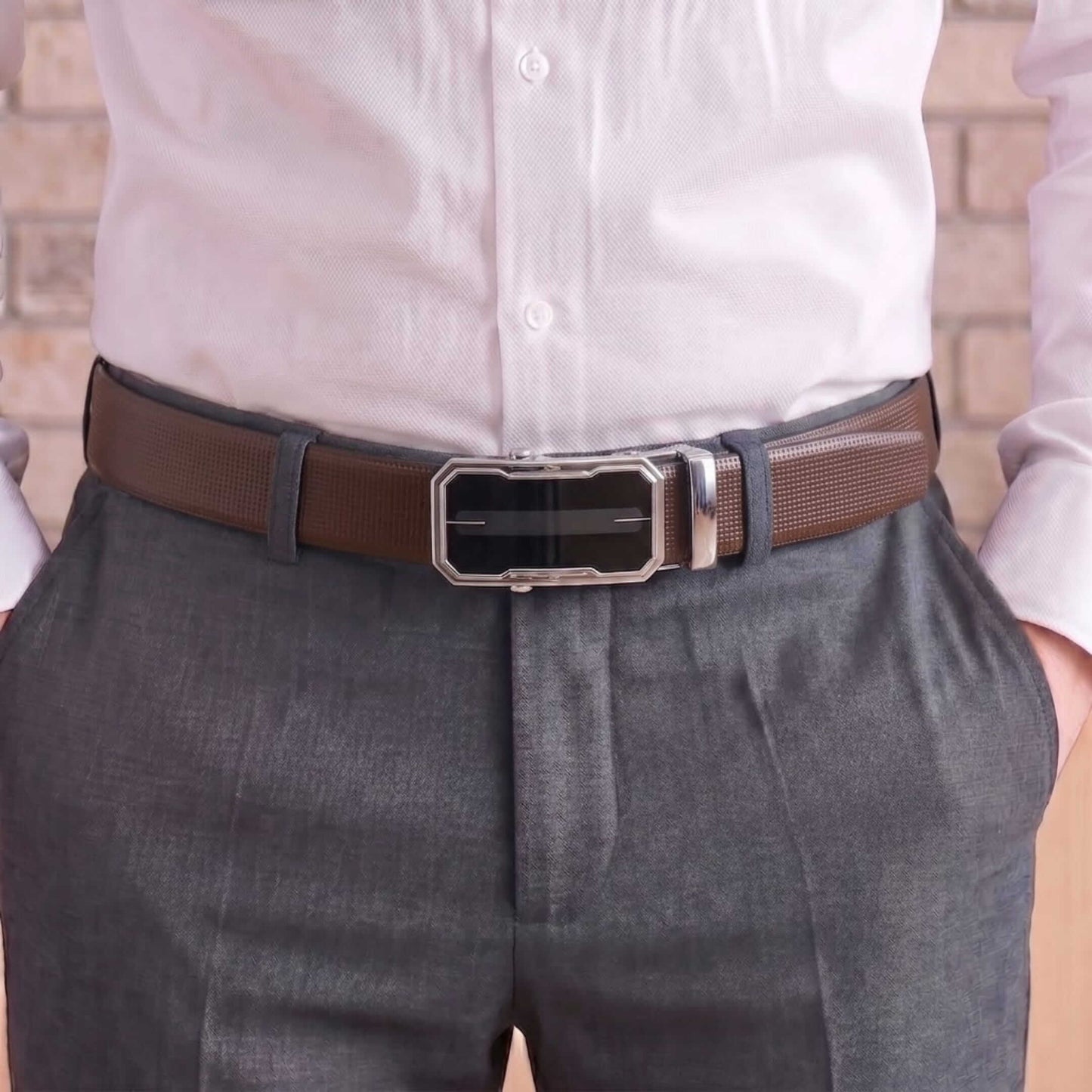 Mens Genuine Leather Belt | 2 in 1 Reversible (Brown & Black) (1 Pc.) - NEXVIOR - AVENZO — Leather Belts for Men | THE MEN THING