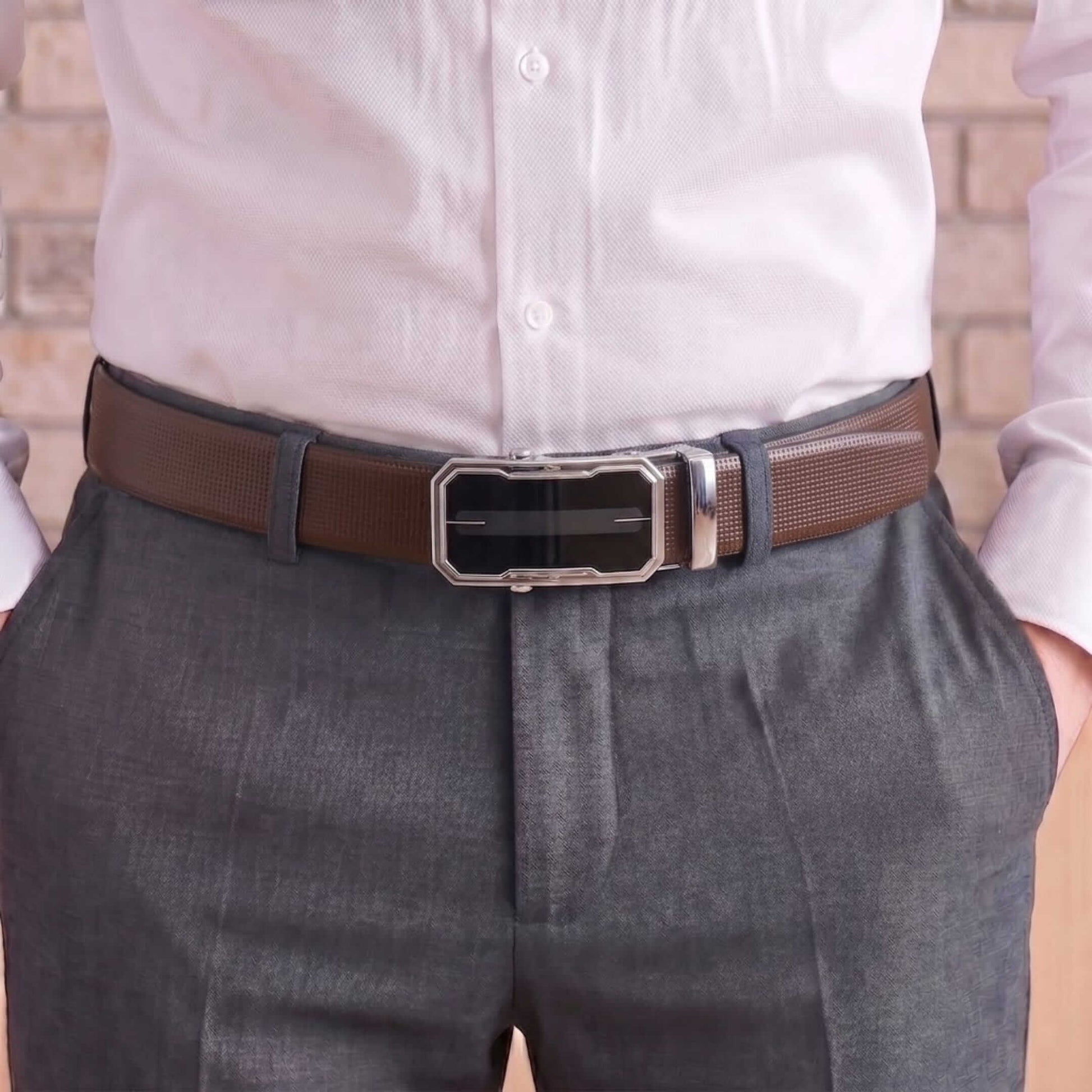Mens Genuine Leather Belt | 2 in 1 Reversible (Brown & Black) (1 Pc.) - NEXVIOR - AVENZO — Leather Belts for Men | THE MEN THING