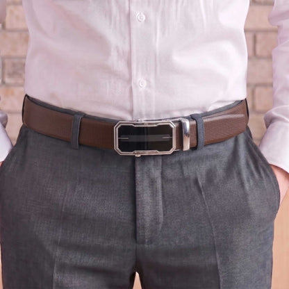 Mens Genuine Leather Belt | 2 in 1 Reversible (Brown & Black) (1 Pc.) - NEXVIOR - AVENZO — Leather Belts for Men | THE MEN THING