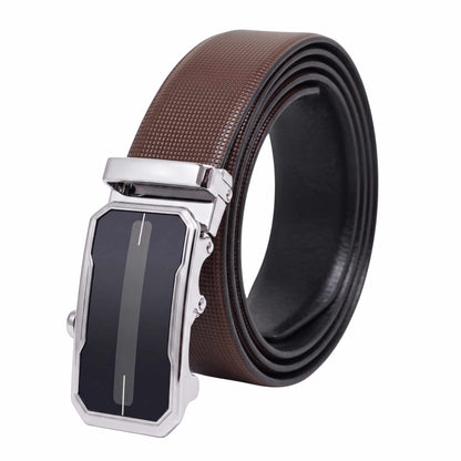Mens Genuine Leather Belt | 2 in 1 Reversible (Brown & Black) (1 Pc.) - NEXVIOR - AVENZO — Leather Belts for Men | THE MEN THING