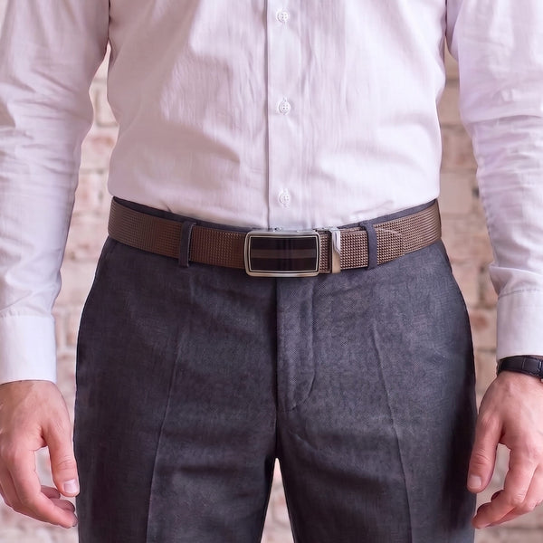 Mens Genuine Leather Belt | 2 in 1 Reversible (Brown & Black) (1 Pc.) - NEXVIOR - KLYNT