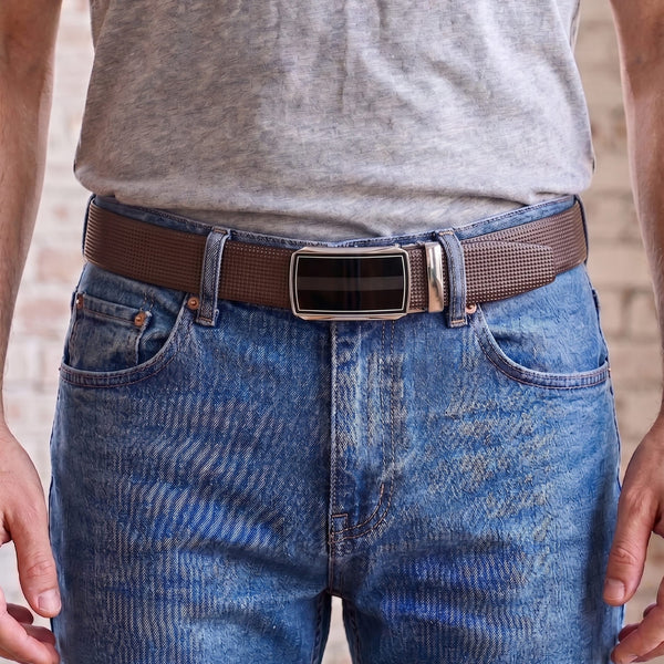Mens Genuine Leather Belt | 2 in 1 Reversible (Brown & Black) (1 Pc.) - NEXVIOR - KLYNT