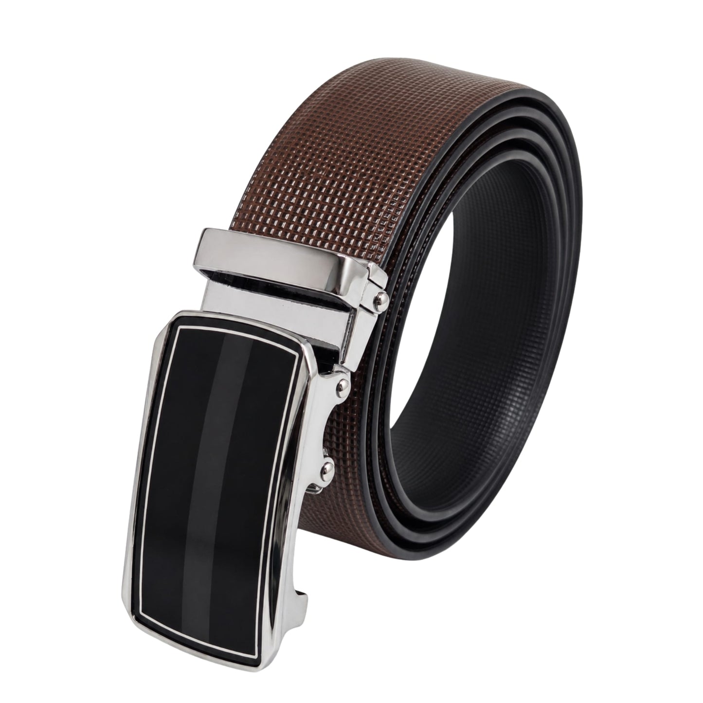 THE MEN THING Leather Belts Mens Genuine Leather Belt | 2 in 1 Reversible (Brown & Black) (1 Pc.) - NEXVIOR - KLYNT