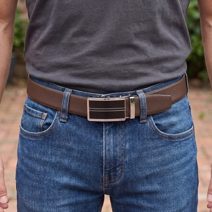THE MEN THING Leather Belts Mens Genuine Leather Belt | 2 in 1 Reversible (Brown & Black) (1 Pc.) - NEXVIOR - KRONIQ