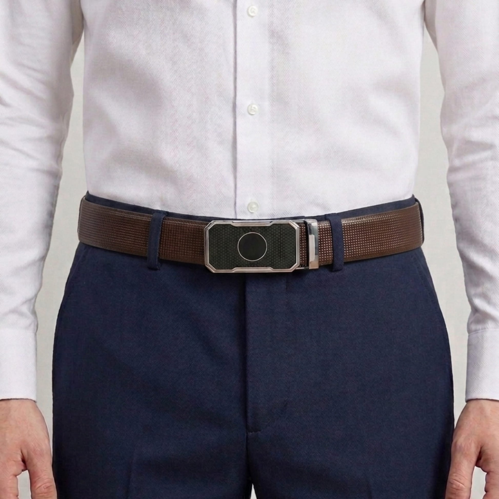 THE MEN THING Leather Belts Mens Genuine Leather Belt | 2 in 1 Reversible (Brown & Black) (1 Pc.) - NEXVIOR - MONTREX