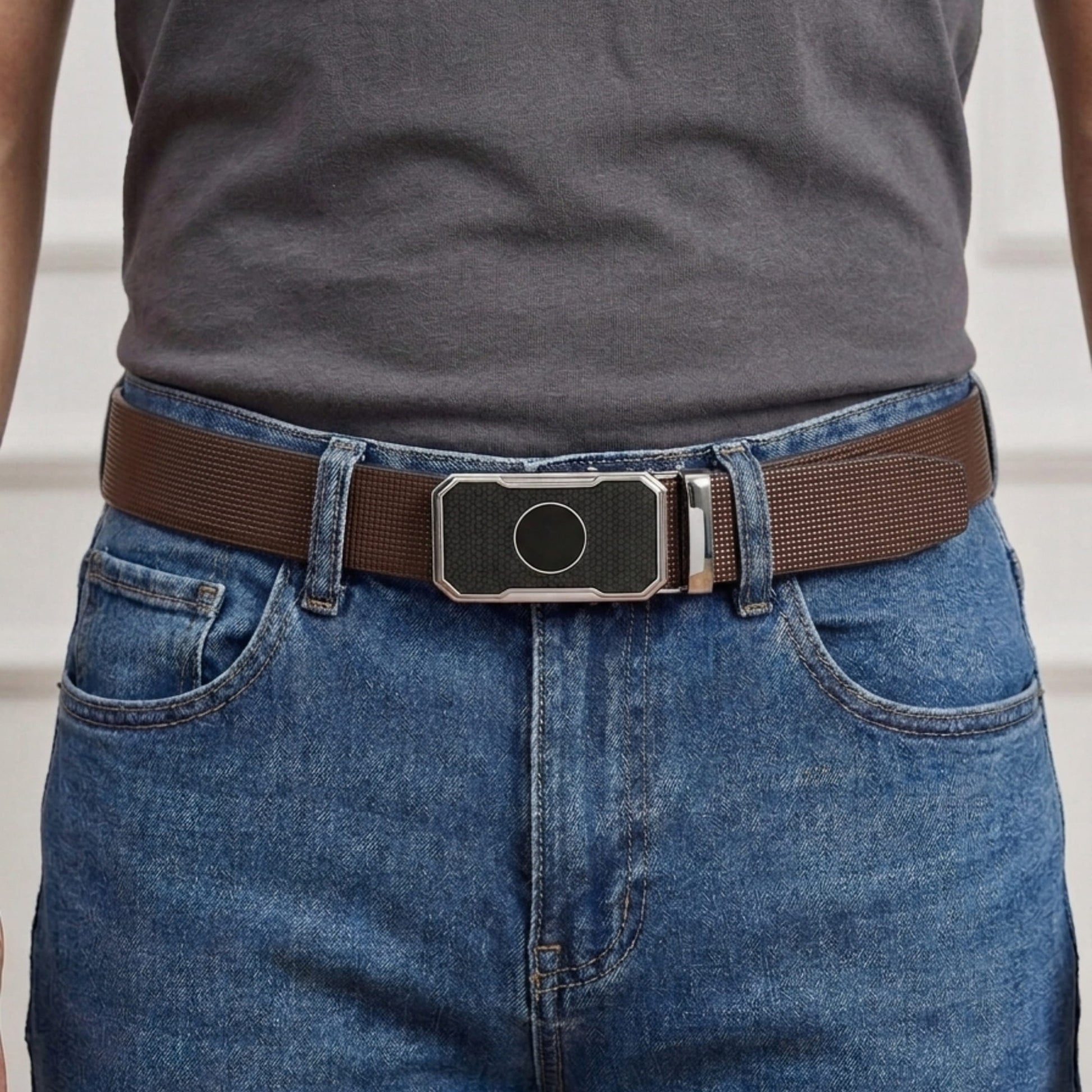 THE MEN THING Leather Belts Mens Genuine Leather Belt | 2 in 1 Reversible (Brown & Black) (1 Pc.) - NEXVIOR - MONTREX