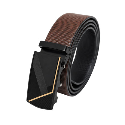THE MEN THING Leather Belts Mens Genuine Leather Belt | 2 in 1 Reversible (Brown & Black) (1 Pc.) - NEXVIOR - NOCTIS