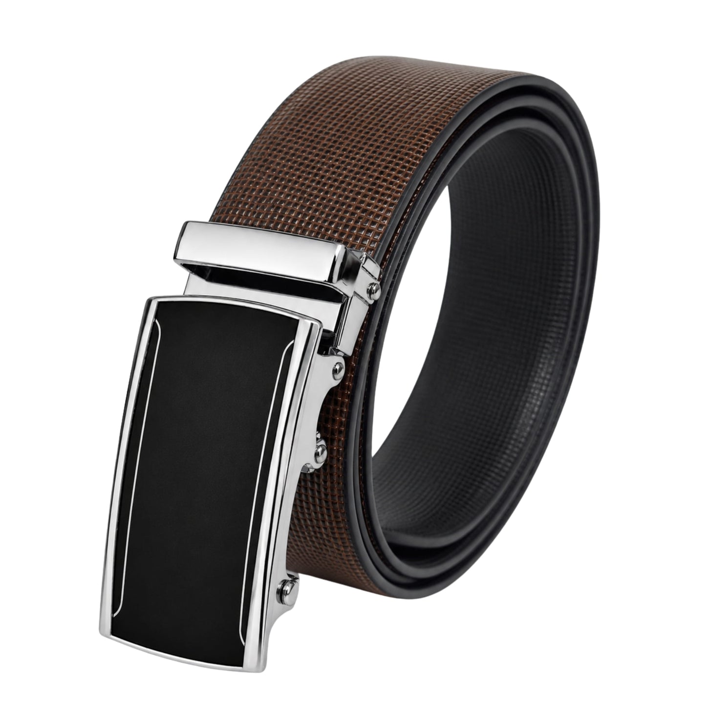 THE MEN THING Leather Belts Mens Genuine Leather Belt | 2 in 1 Reversible (Brown & Black) (1 Pc.) - NEXVIOR - VELMIR