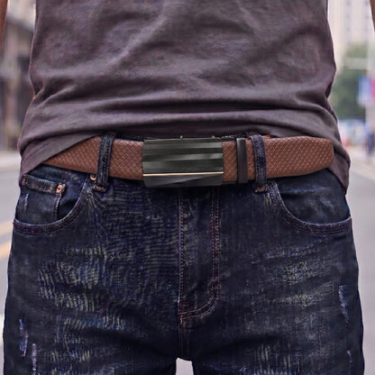 THE MEN THING Leather Belts Mens Genuine Leather Belt | 2 in 1 Reversible (Brown & Black) (1 Pc.) - REXVA