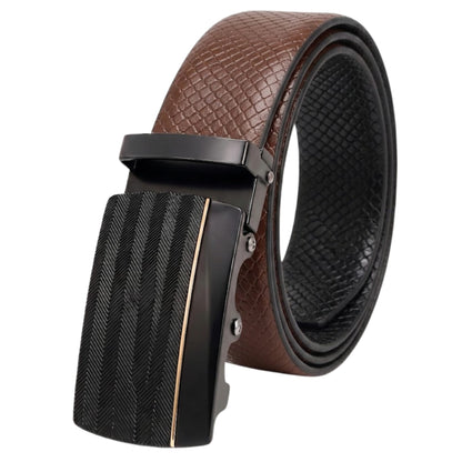 THE MEN THING Leather Belts Mens Genuine Leather Belt | 2 in 1 Reversible (Brown & Black) (1 Pc.) - REXVA