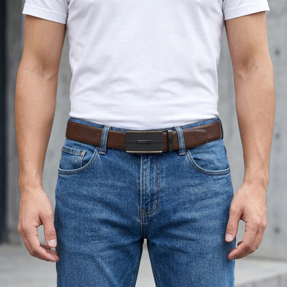 THE MEN THING Leather Belts Mens Genuine Leather Belt | 2 in 1 Reversible (Brown & Black) (1 Pc.) - REXVA