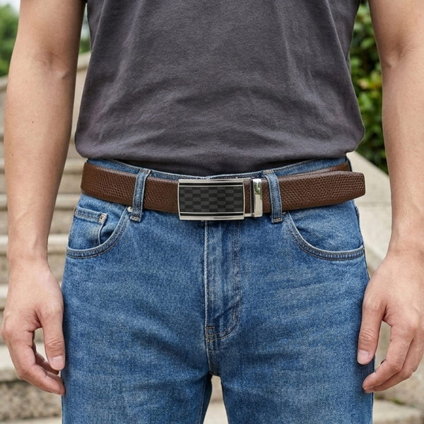 Mens Genuine Leather Belt | 2 in 1 Reversible (Brown & Black) (1 Pc.) - REXVA-ARKON