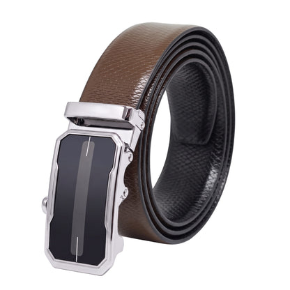 THE MEN THING Leather Belts Mens Genuine Leather Belt | 2 in 1 Reversible (Brown & Black) (1 Pc.) - REXVA - AVENZO