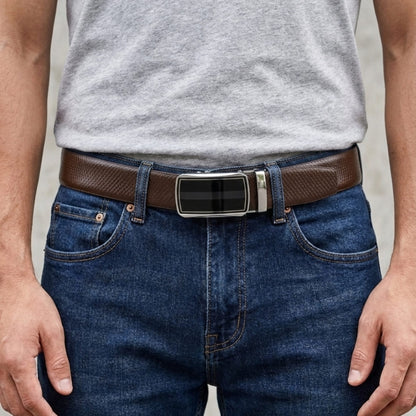 THE MEN THING Leather Belts Mens Genuine Leather Belt | 2 in 1 Reversible (Brown & Black) (1 Pc.) - REXVA - KLYNT