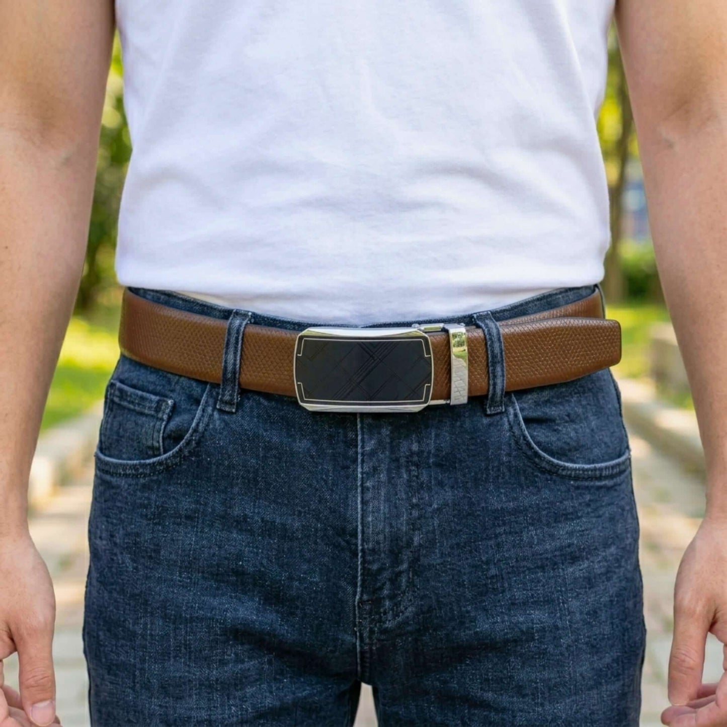 Mens Genuine Leather Belt | 2 in 1 Reversible (Brown & Black) (1 Pc.) - REXVA - ORLUX — Leather Belts for Men | THE MEN THING