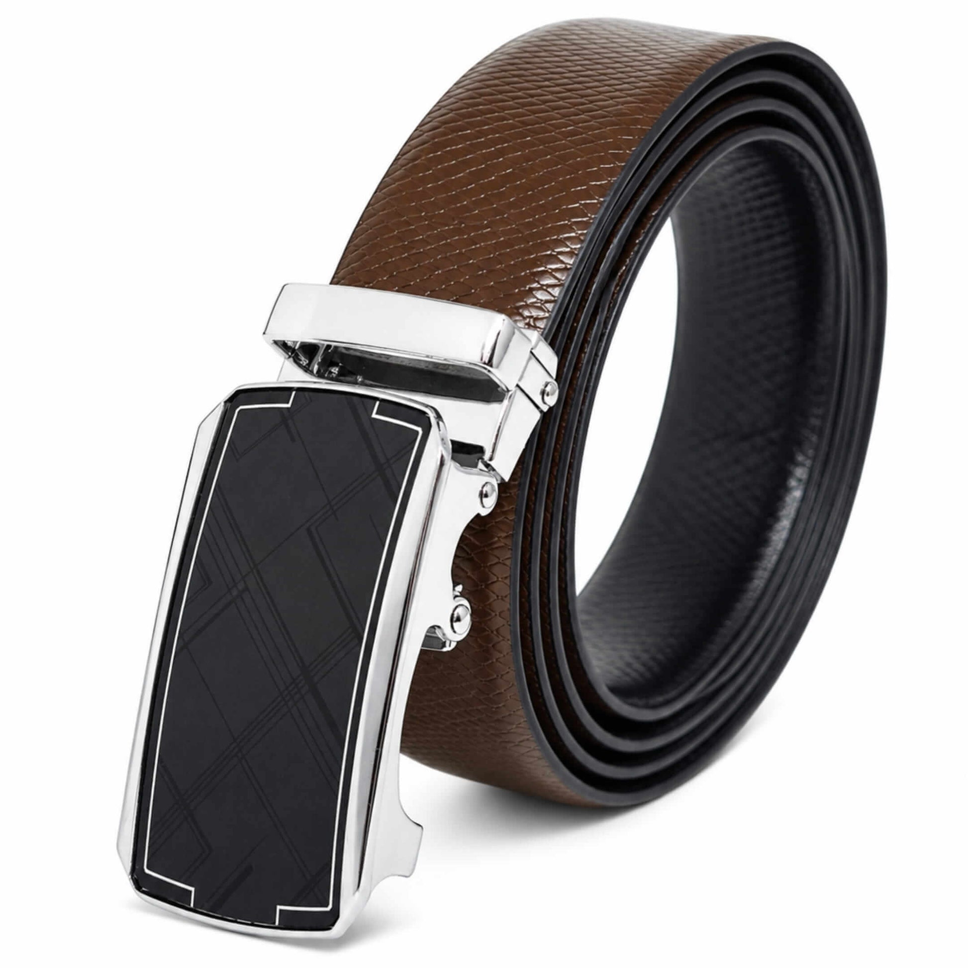 Mens Genuine Leather Belt | 2 in 1 Reversible (Brown & Black) (1 Pc.) - REXVA - ORLUX — Leather Belts for Men | THE MEN THING