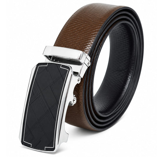 Mens Genuine Leather Belt | 2 in 1 Reversible (Brown & Black) (1 Pc.) - REXVA - ORLUX — Leather Belts for Men | THE MEN THING