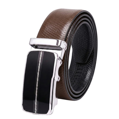 THE MEN THING Leather Belts Mens Genuine Leather Belt | 2 in 1 Reversible (Brown & Black) (1 Pc.) - REXVA-ROYVIC