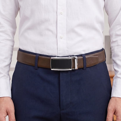 THE MEN THING Leather Belts Mens Genuine Leather Belt | 2 in 1 Reversible (Brown & Black) (1 Pc.) - REXVA - VELMIR