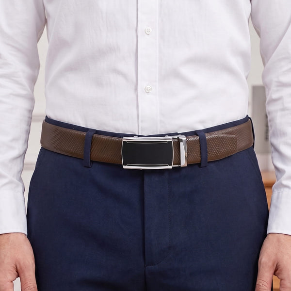 Mens Genuine Leather Belt | 2 in 1 Reversible (Brown & Black) (1 Pc.) - REXVA - VELMIR