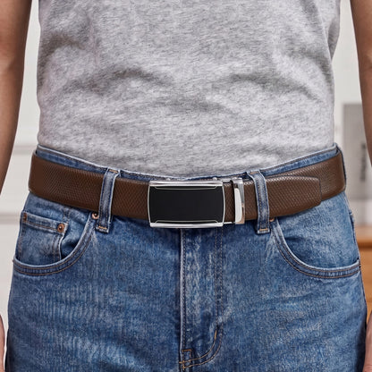 THE MEN THING Leather Belts Mens Genuine Leather Belt | 2 in 1 Reversible (Brown & Black) (1 Pc.) - REXVA - VELMIR