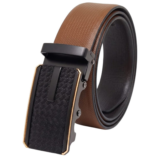 THE MEN THING Leather Belts Mens Genuine Leather Belt | 2 in 1 Reversible (Brown & Black) (1 Pc.) - SIGNORA