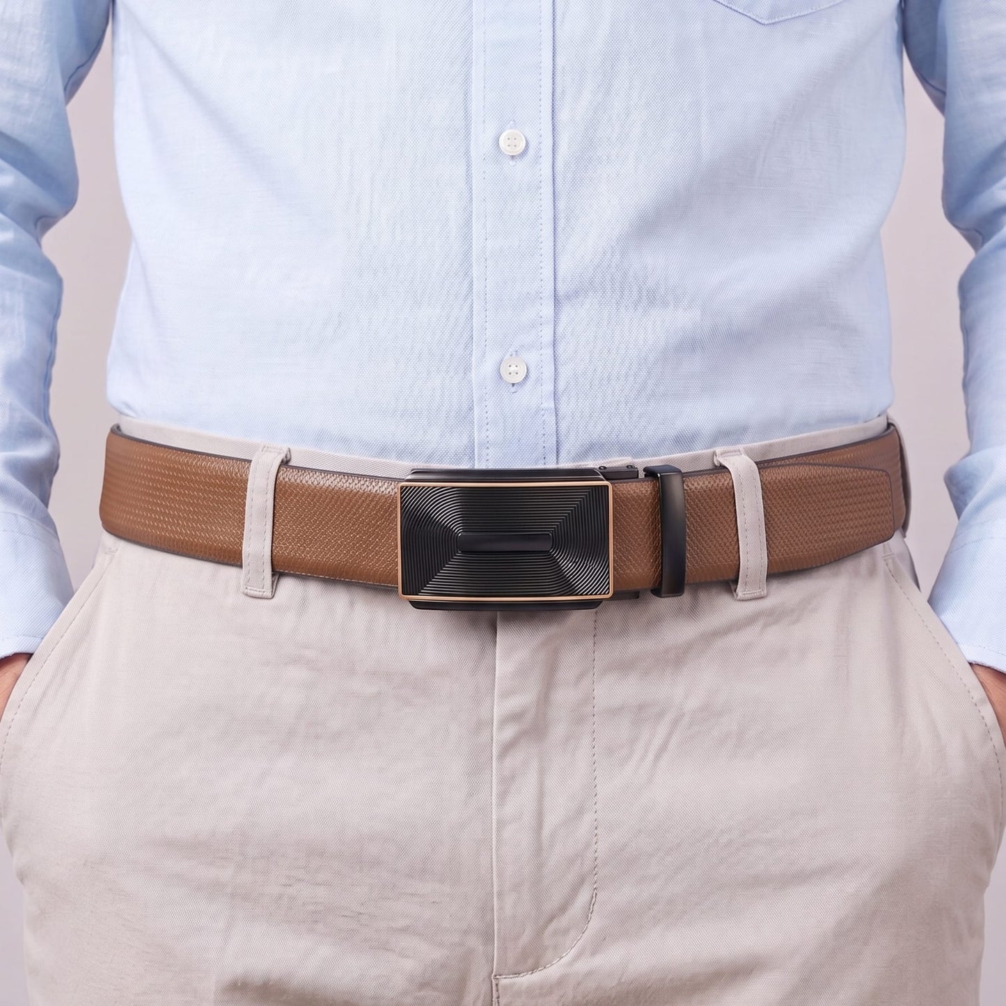 THE MEN THING Leather Belts Mens Genuine Leather Belt | 2 in 1 Reversible (Brown & Black) (1 Pc.) - SIGNORA
