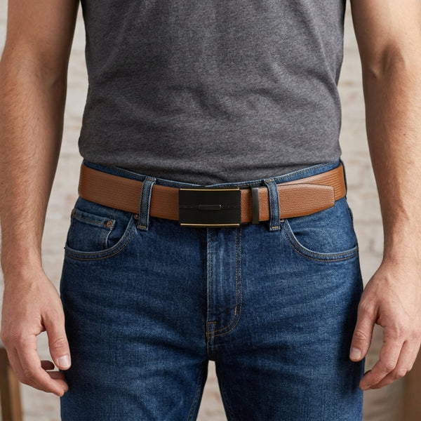 Mens Genuine Leather Belt | 2 in 1 Reversible (Brown & Black) (1 Pc.) - SIGNORA