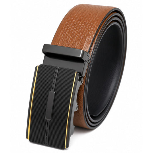 THE MEN THING Leather Belts Mens Genuine Leather Belt | 2 in 1 Reversible (Brown & Black) (1 Pc.) - SIGNORA