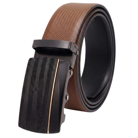 THE MEN THING Leather Belts Mens Genuine Leather Belt | 2 in 1 Reversible (Brown & Black) (1 Pc.) - SIGNORA