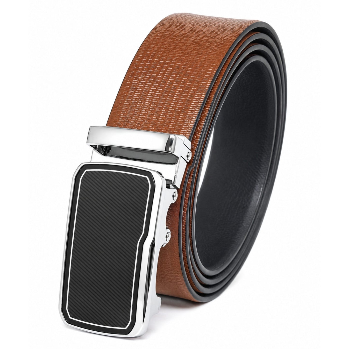 THE MEN THING Leather Belts Mens Genuine Leather Belt | 2 in 1 Reversible (Brown & Black) (1 Pc.) - SIGNORA