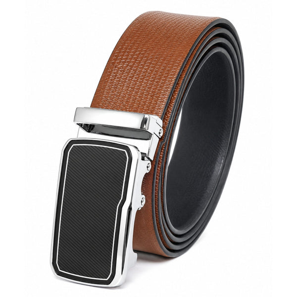 Mens Genuine Leather Belt | 2 in 1 Reversible (Brown & Black) (1 Pc.) - SIGNORA