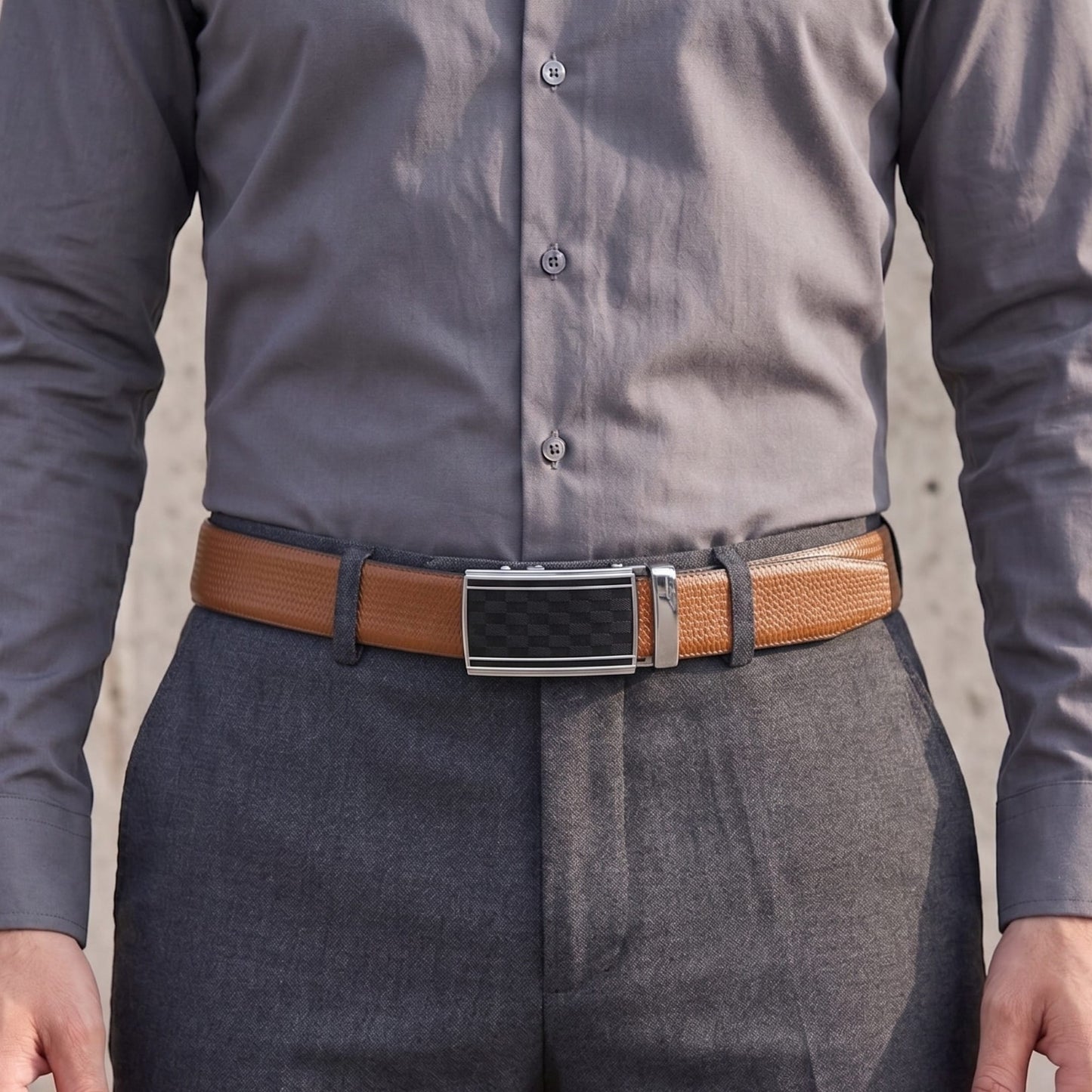 THE MEN THING Leather Belts Mens Genuine Leather Belt | 2 in 1 Reversible (Brown & Black) (1 Pc.) - SIGNORA-ARKON