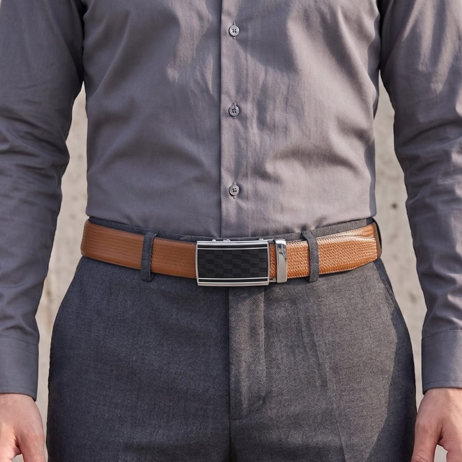 THE MEN THING Leather Belts Mens Genuine Leather Belt | 2 in 1 Reversible (Brown & Black) (1 Pc.) - SIGNORA-ARKON