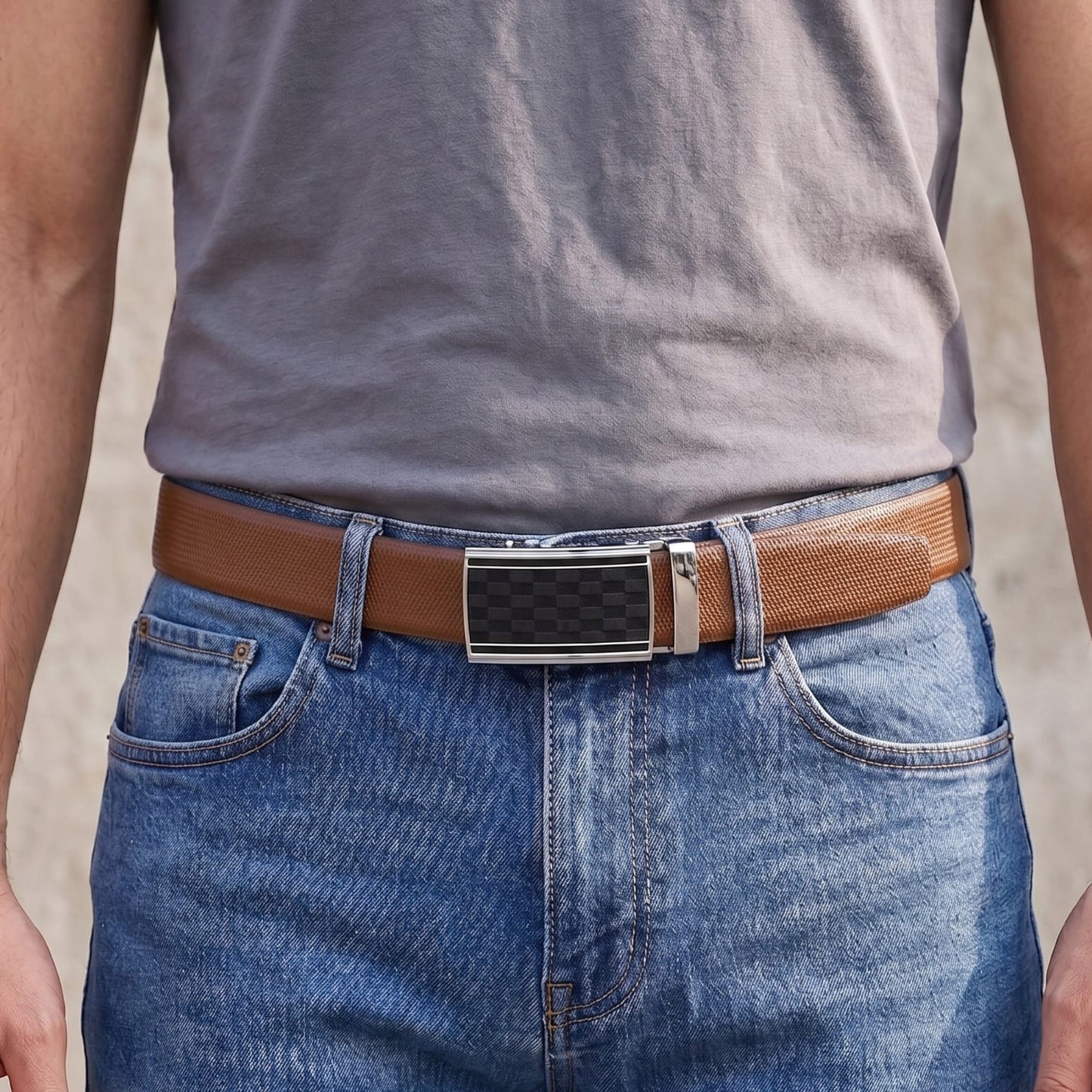 THE MEN THING Leather Belts Mens Genuine Leather Belt | 2 in 1 Reversible (Brown & Black) (1 Pc.) - SIGNORA-ARKON
