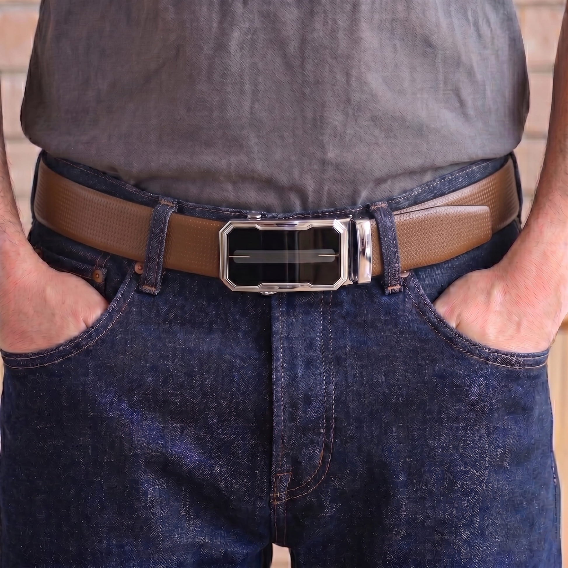 THE MEN THING Leather Belts Mens Genuine Leather Belt | 2 in 1 Reversible (Brown & Black) (1 Pc.) - SIGNORA - AVENZO