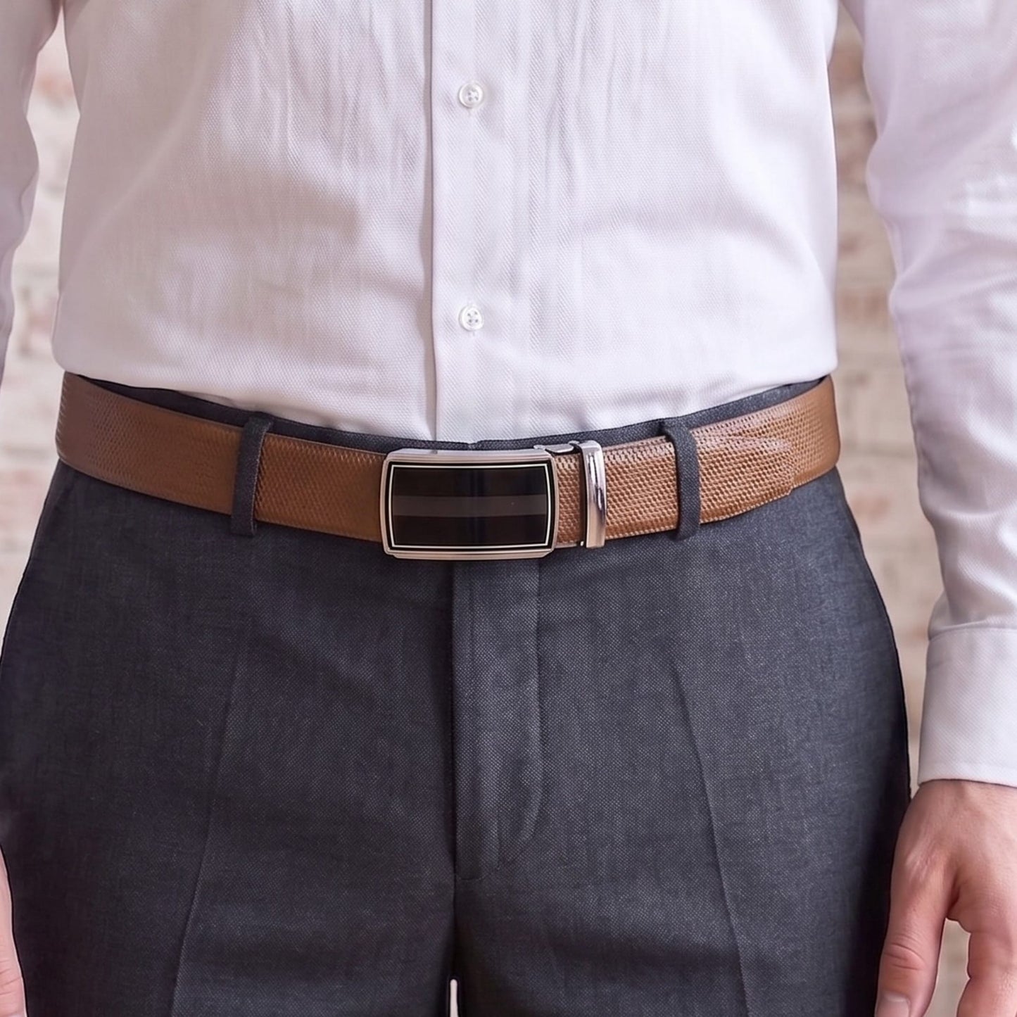 THE MEN THING Leather Belts Mens Genuine Leather Belt | 2 in 1 Reversible (Brown & Black) (1 Pc.) - SIGNORA - KLYNT