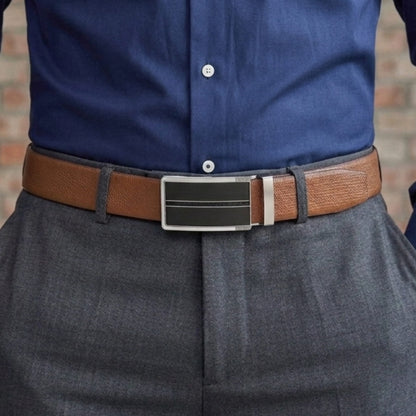 THE MEN THING Leather Belts Mens Genuine Leather Belt | 2 in 1 Reversible (Brown & Black) (1 Pc.) - SIGNORA - KRONIQ