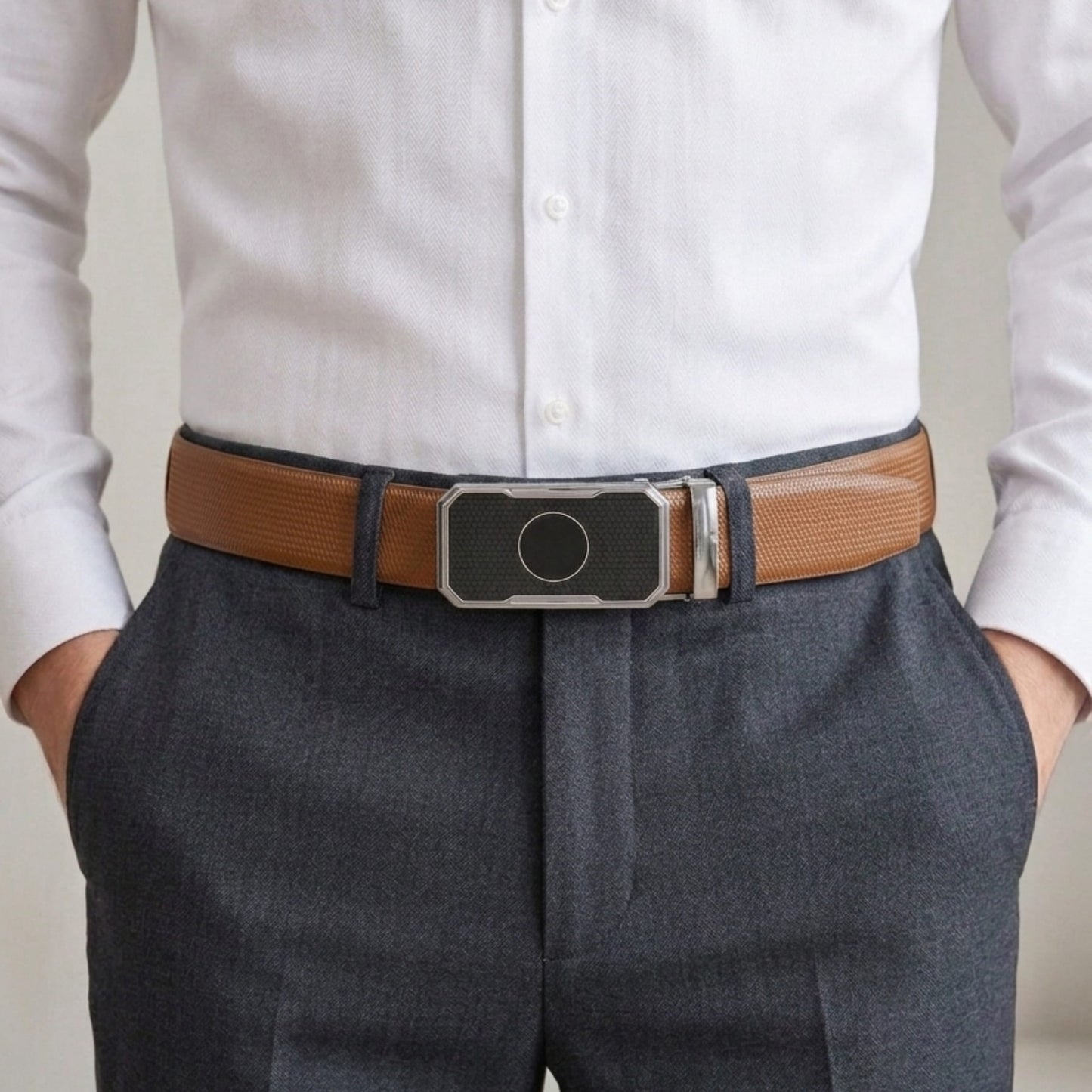 THE MEN THING Leather Belts Mens Genuine Leather Belt | 2 in 1 Reversible (Brown & Black) (1 Pc.) - SIGNORA - MONTREX