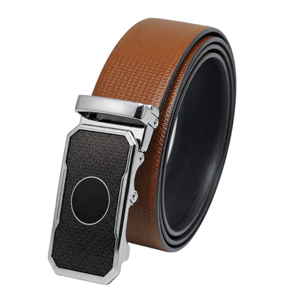 THE MEN THING Leather Belts Mens Genuine Leather Belt | 2 in 1 Reversible (Brown & Black) (1 Pc.) - SIGNORA - MONTREX