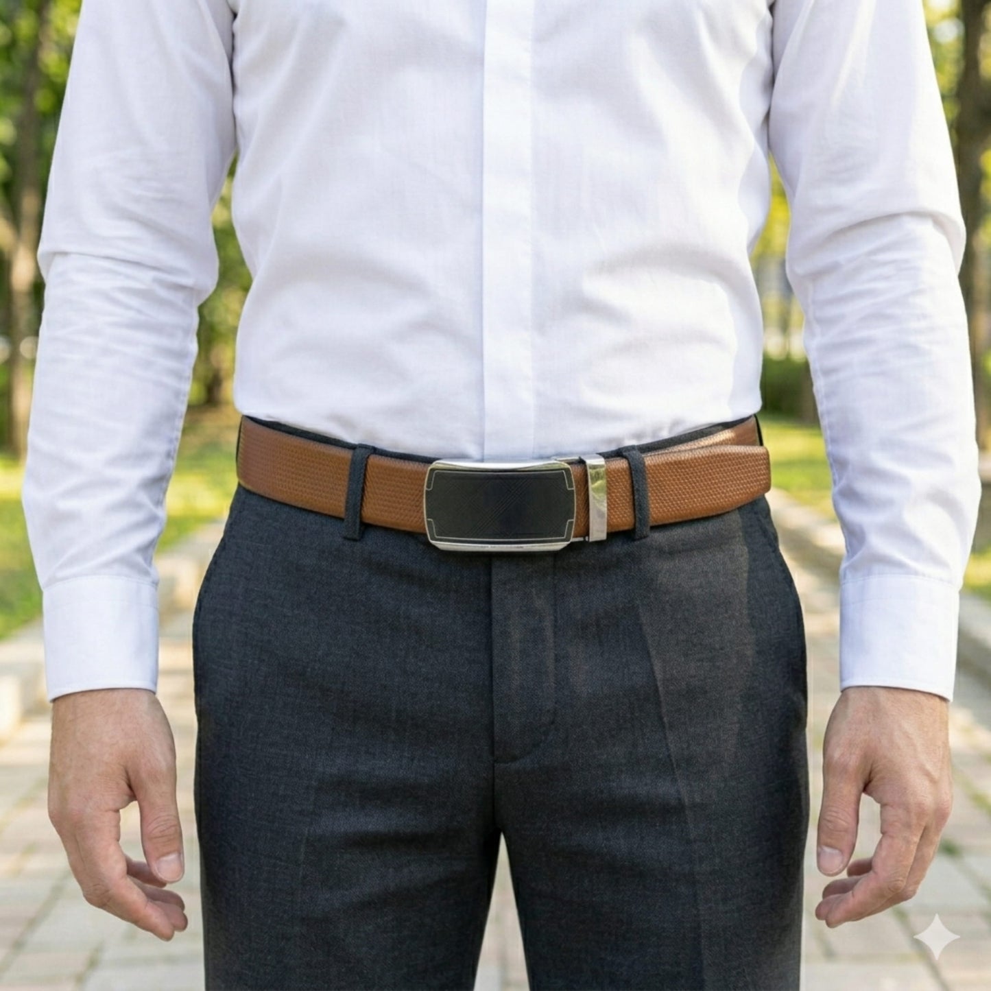 THE MEN THING Leather Belts Mens Genuine Leather Belt | 2 in 1 Reversible (Brown & Black) (1 Pc.) - SIGNORA - ORLUX