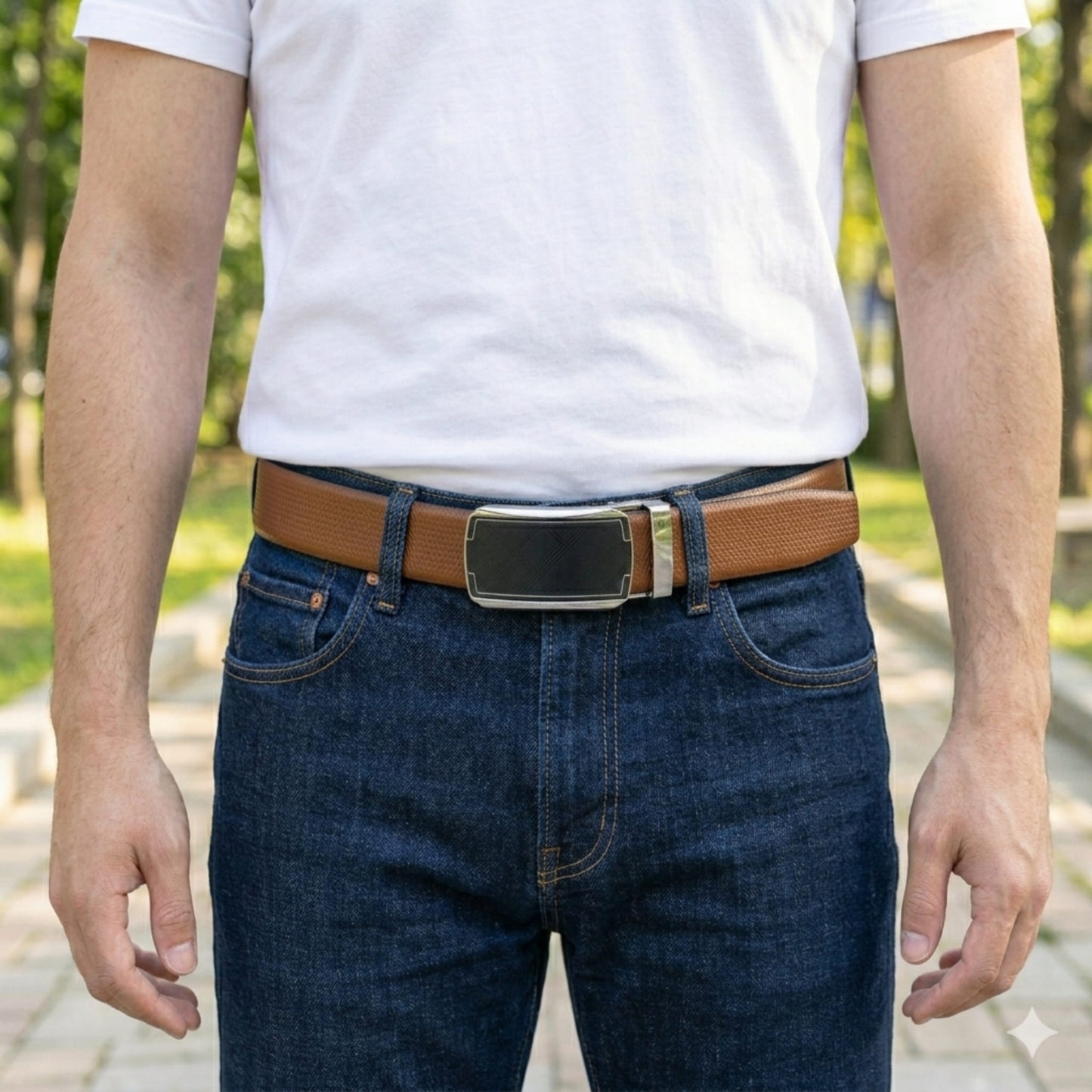 THE MEN THING Leather Belts Mens Genuine Leather Belt | 2 in 1 Reversible (Brown & Black) (1 Pc.) - SIGNORA - ORLUX