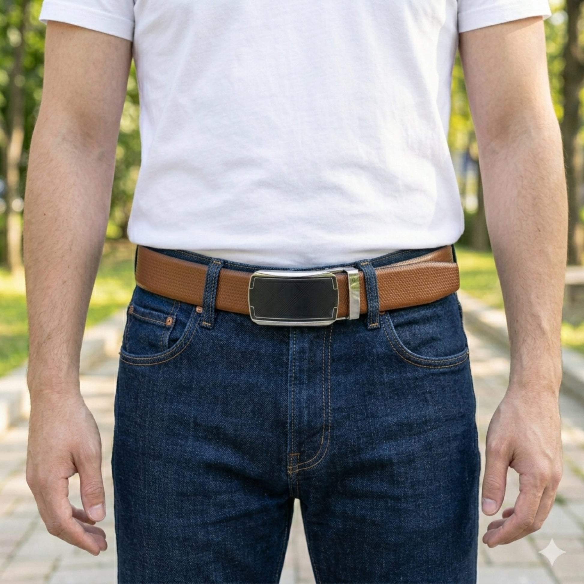 THE MEN THING Leather Belts Mens Genuine Leather Belt | 2 in 1 Reversible (Brown & Black) (1 Pc.) - SIGNORA - ORLUX