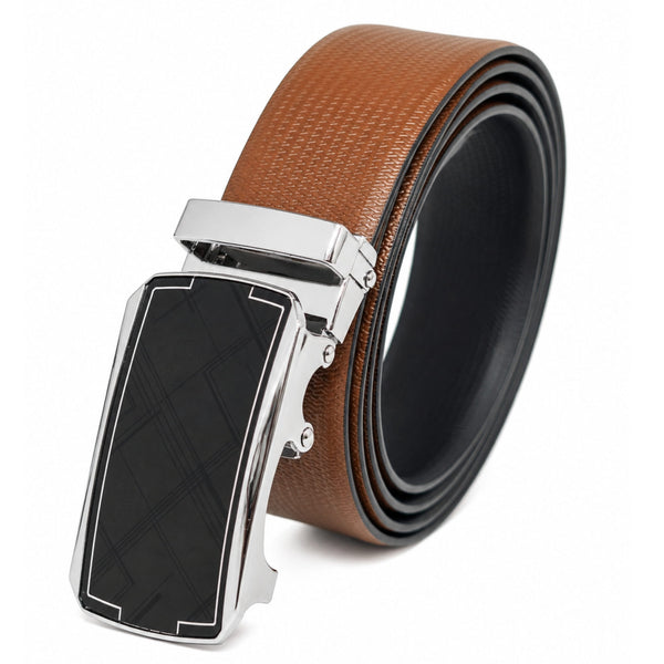 Mens Genuine Leather Belt | 2 in 1 Reversible (Brown & Black) (1 Pc.) - SIGNORA - ORLUX