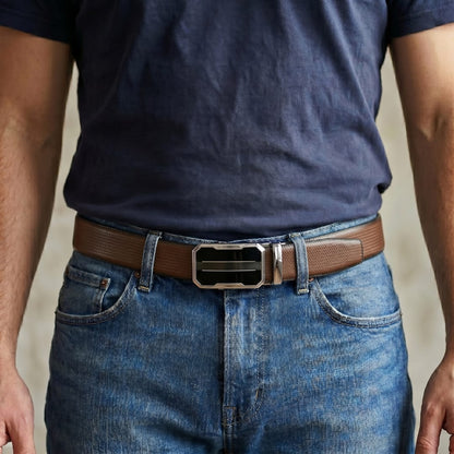 THE MEN THING Leather Belts Mens Genuine Leather Belt | 2 in 1 Reversible (Brown & Black) (1 Pc.) - SIGNORA-OVRIS