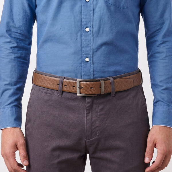 Mens Genuine Leather Belt | 2 in 1 Reversible (Brown & Black) (1 Pc.) - SIGNORA -PIVOT